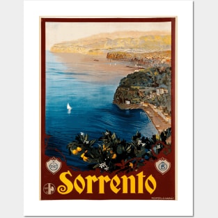 Sorrento, Italy - Vintage Travel Poster Design Posters and Art